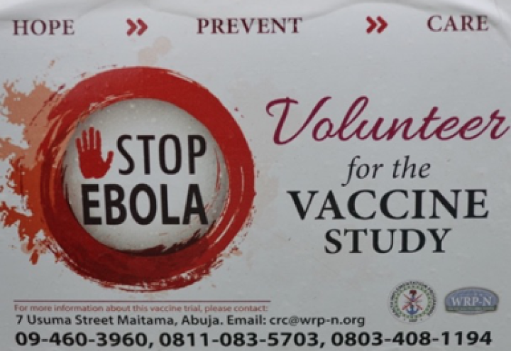 Ebola vaccine study advertisement