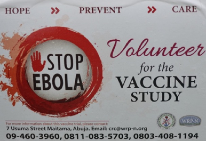 Ebola vaccine study advertisement